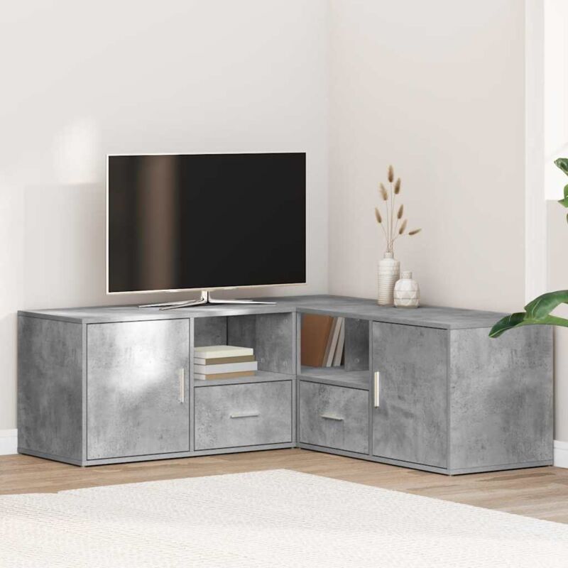 foto del prodotto vidaxl mobile angolare grigio cemento 200x40x45 cm in truciolato