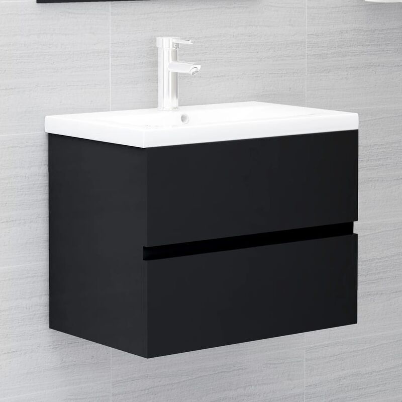 foto del prodotto vidaxl mobile bagno con lavabo integrato dotato di cassetto 60 x 38 x 45 cm vari colori colore nero