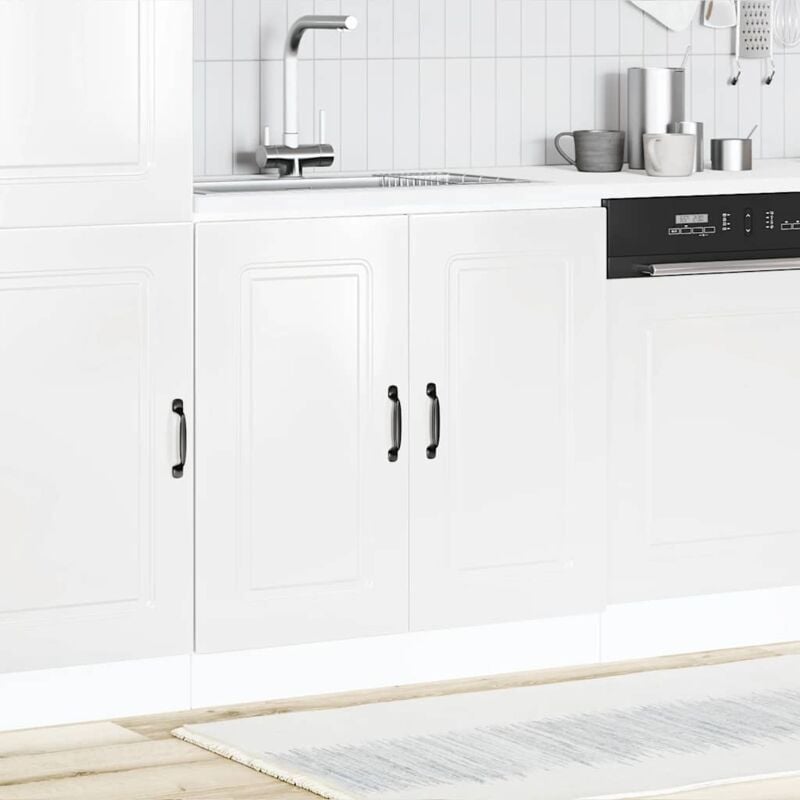 foto del prodotto vidaxl mobile base lavello kalmar bianco lucido 80x46x81,5 cm