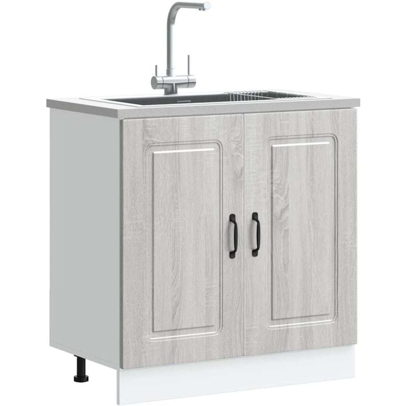 foto del prodotto vidaxl mobile base lavello kalmar grigio sonoma 80x46x81,5 cm