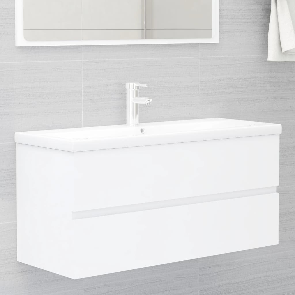 foto del prodotto vidaxl mobile con lavabo integrato bianco in legno multistrato