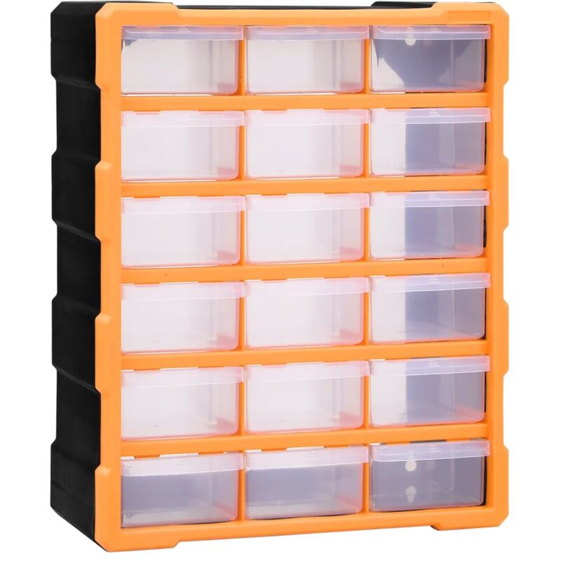 foto del prodotto vidaxl mobile contenitore con 18 cassetti medi 38x16x47 cm 383910