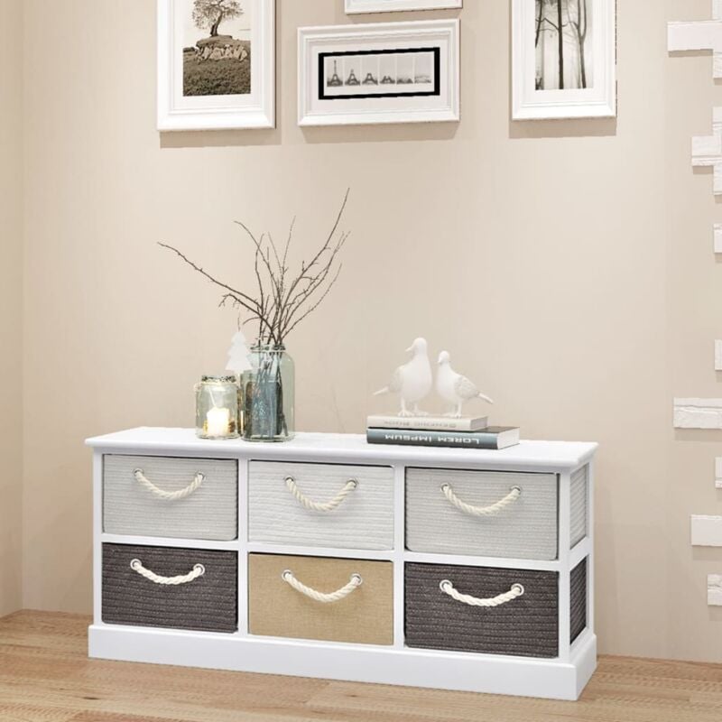 foto del prodotto vidaxl mobile contenitore con 6 cassetti in legno