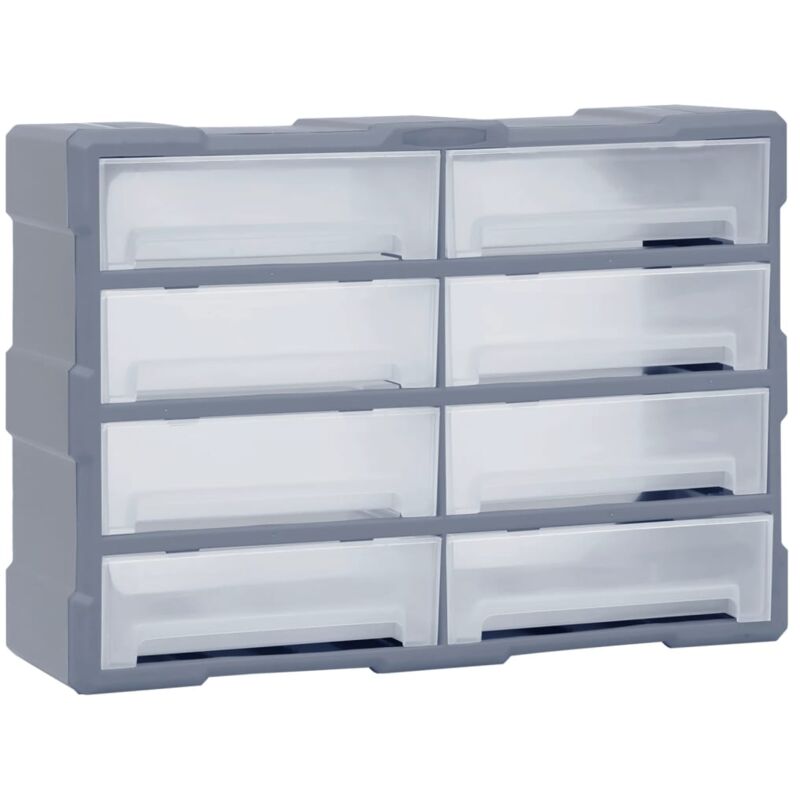 foto del prodotto vidaxl mobile contenitore con 8 cassetti grandi 52x16x37 cm disponibili vari colori colore grigio