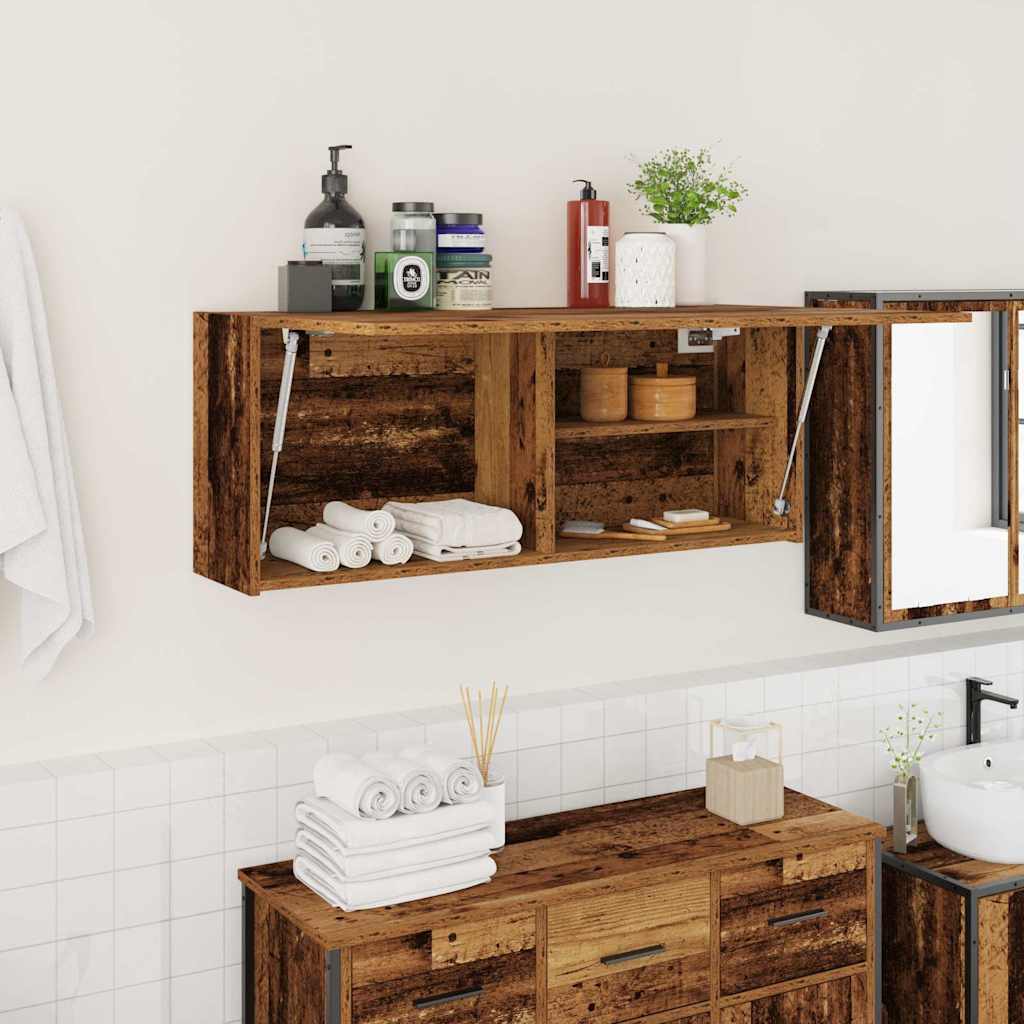 foto del prodotto vidaxl mobile da bagno legno antico 100x25x40 cm in truciolato