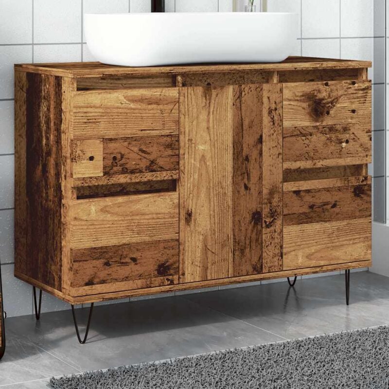 foto del prodotto vidaxl mobile da bagno legno antico 80x33x60 cm in truciolato