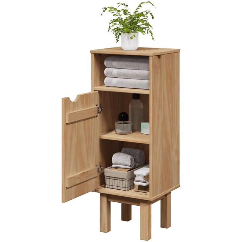 foto del prodotto vidaxl mobile da bagno otta 35x30x90 cm in legno massello di pino