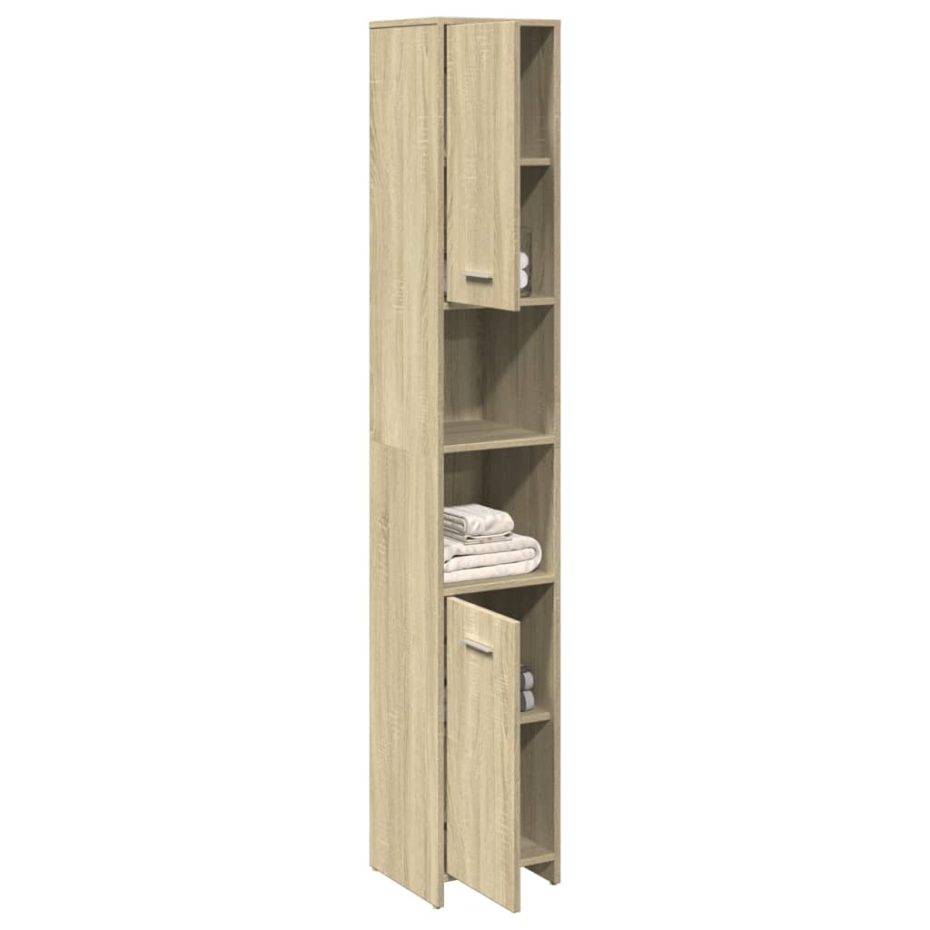 foto del prodotto vidaxl mobile da bagno rovere sonoma 30x30x183,5 cm legno tecnico