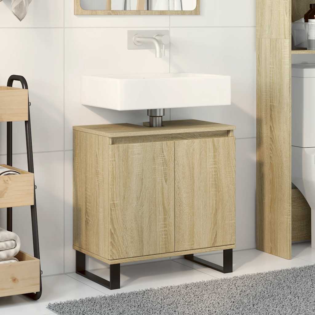 foto del prodotto vidaxl mobile da bagno rovere sonoma 58x33x60 cm in legno multistrato