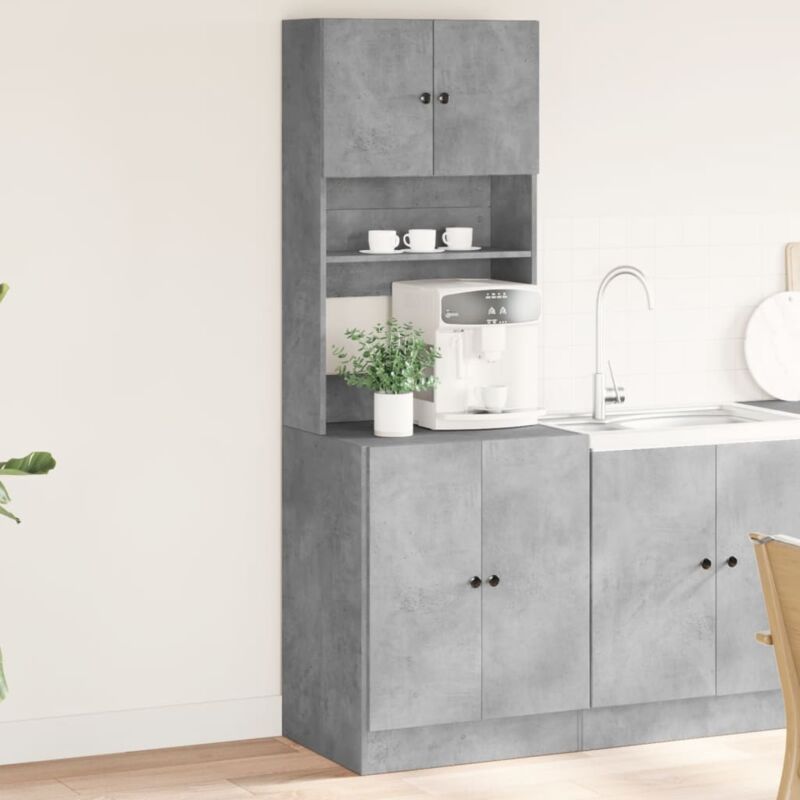 foto del prodotto vidaxl mobile da cucina grigio 60x50x180 cm in legno multistrato