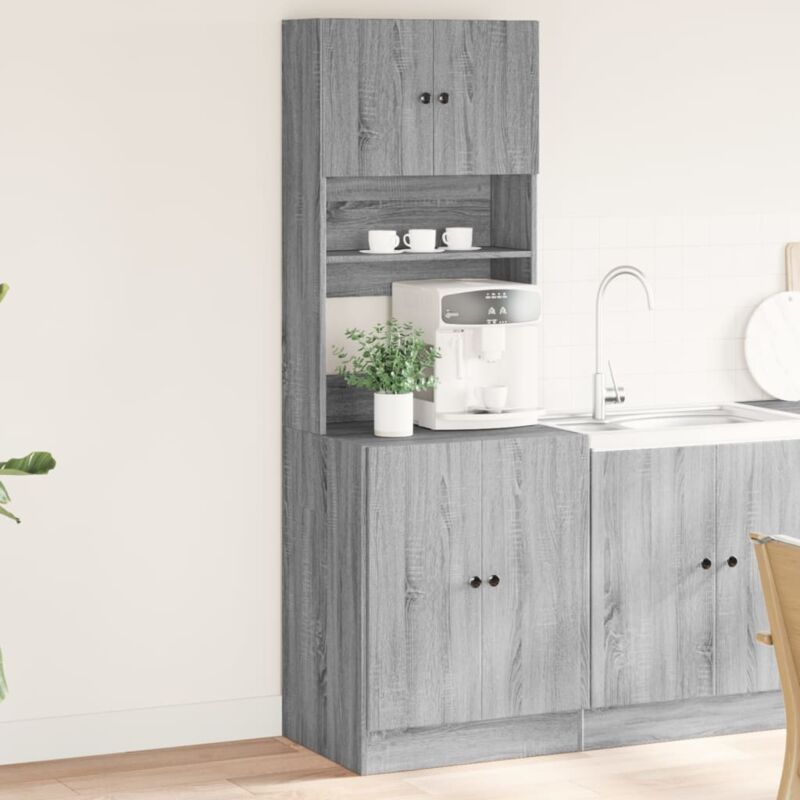 foto del prodotto vidaxl mobile da cucina grigio sonoma 60x50x180cm in legno multistrato