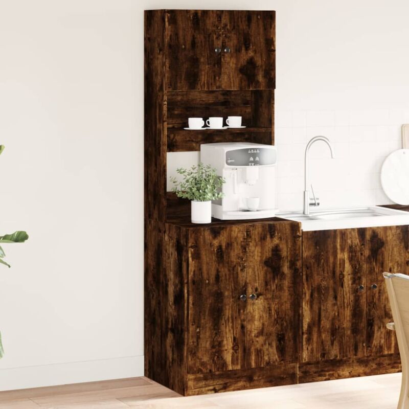 foto del prodotto vidaxl mobile da cucina rovere fumo 60x50x180 cm in legno multistrato