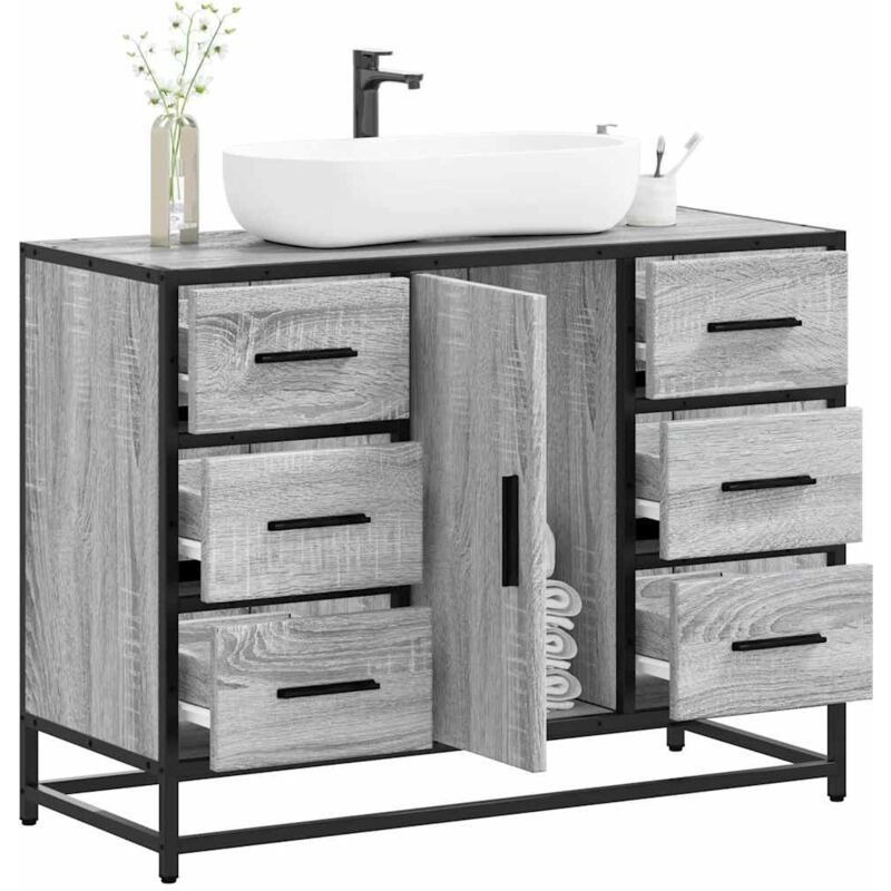 foto del prodotto vidaxl mobile lavabo bagno grigio sonoma 60x30x60 cm legno multistrato