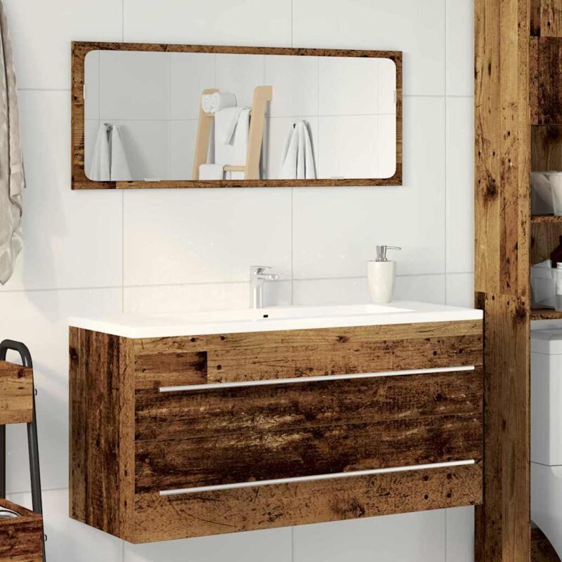 foto del prodotto vidaxl mobile lavabo bagno legno antico 100x38,5x48 cm in truciolato