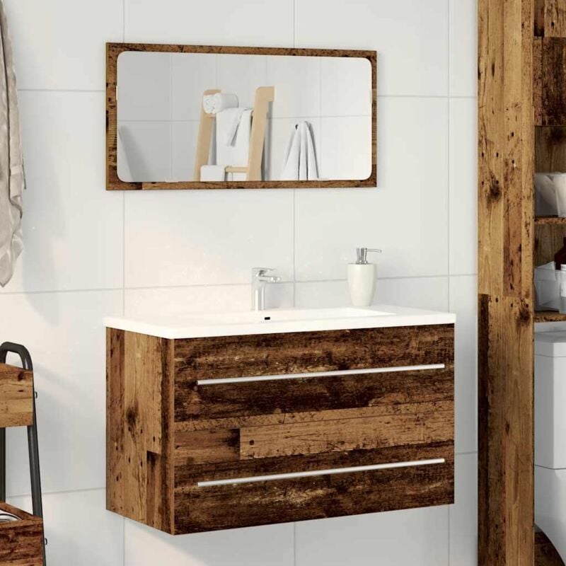 foto del prodotto vidaxl mobile lavabo bagno legno antico 80x38,5x48cm legno multistrato