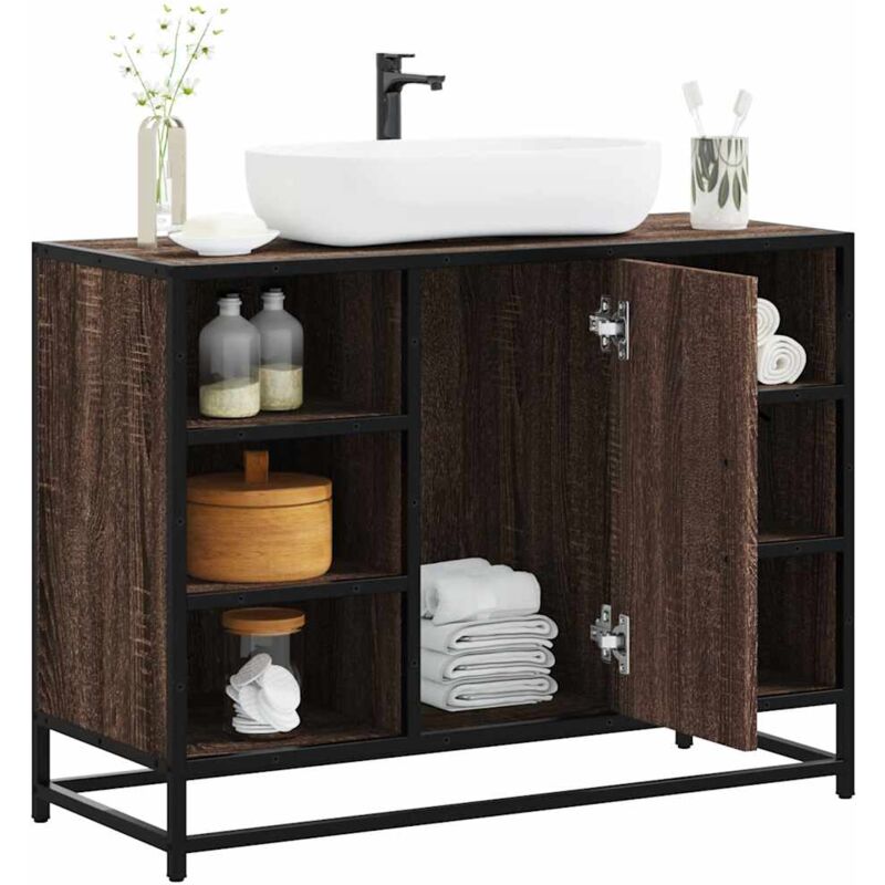 foto del prodotto vidaxl mobile lavabo bagno rovere marrone 60x30x60cm legno multistrato