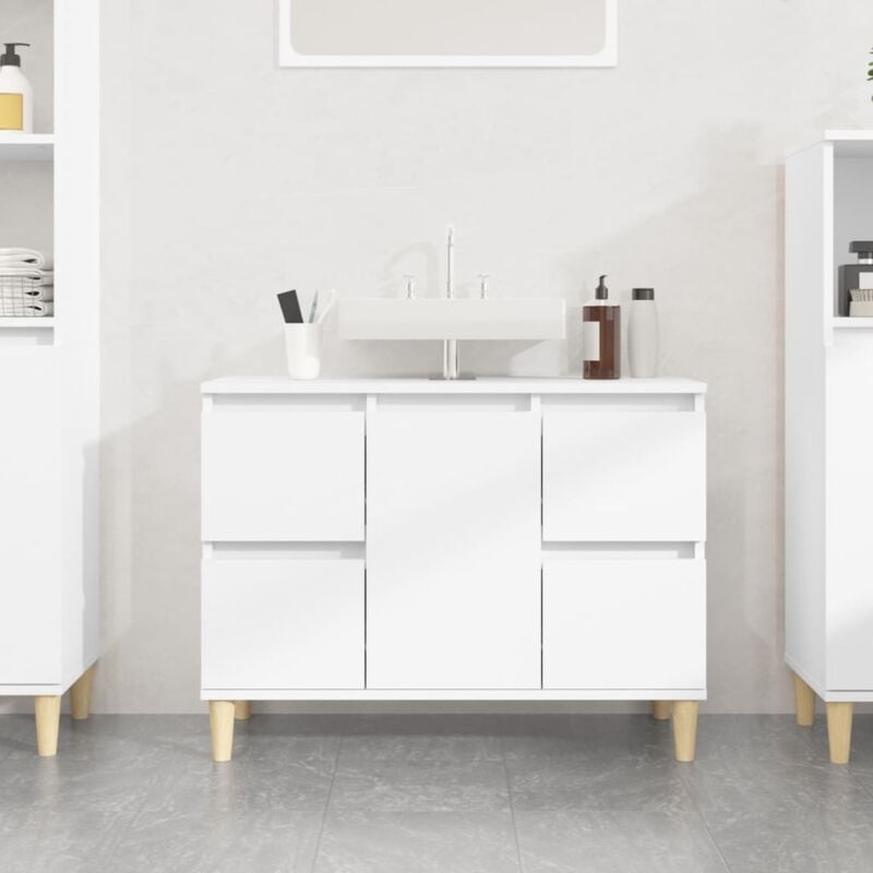foto del prodotto vidaxl mobile lavabo bianco 80x33x60 cm in legno multistrato