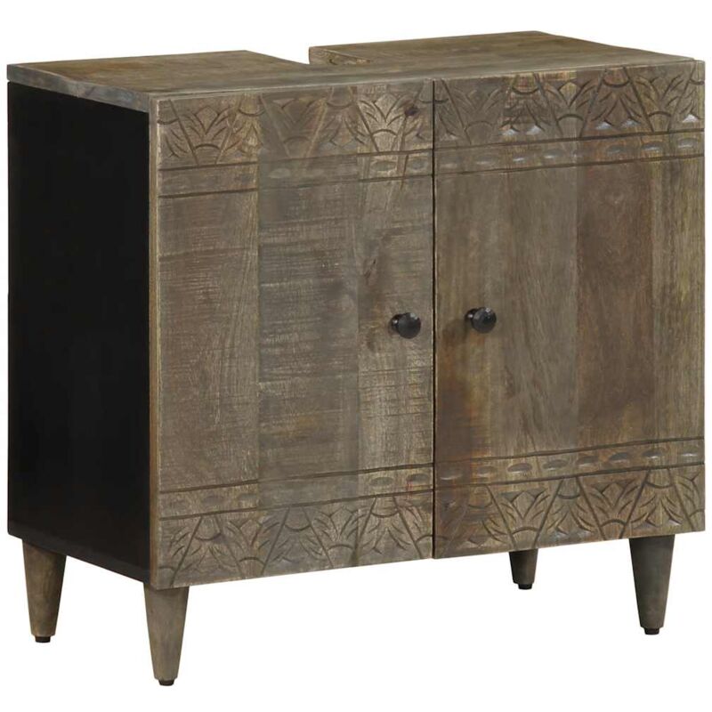 foto del prodotto vidaxl mobile lavabo da bagno 62x33x58cm in legno massello di mango