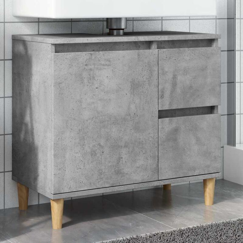 foto del prodotto vidaxl mobile lavabo da bagno grigio rovere 65x33x60 cm in truciolato