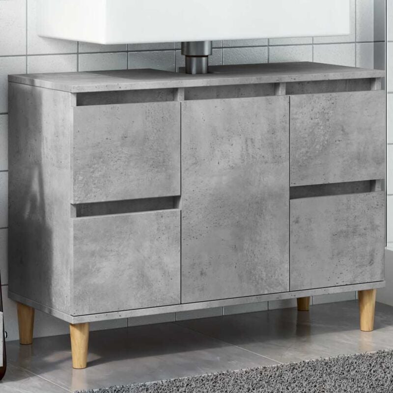 foto del prodotto vidaxl mobile lavabo grigio cemento 80x33x60 cm in legno multistrato