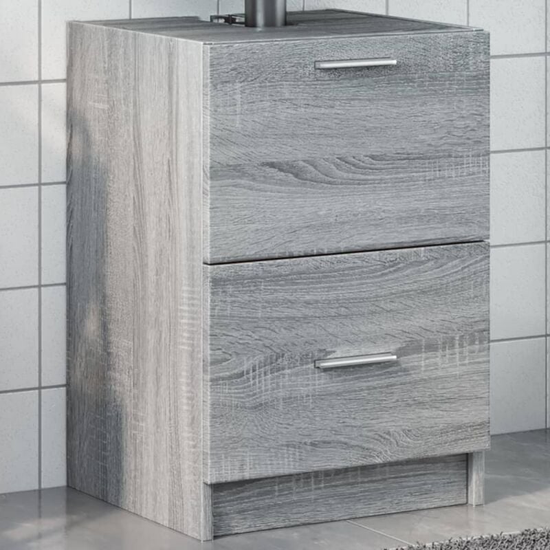 foto del prodotto vidaxl mobile lavabo grigio sonoma 40x37x59 cm in truciolare 565578