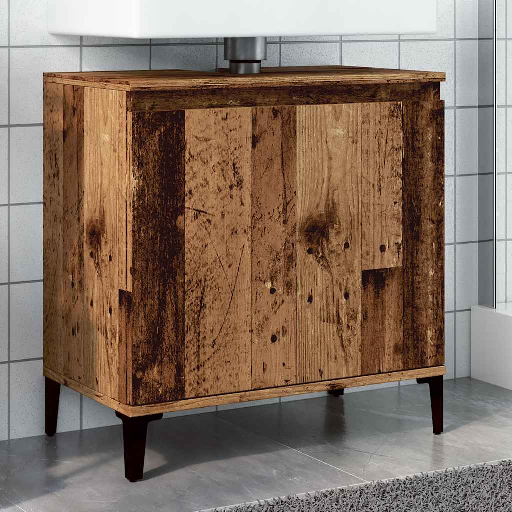 foto del prodotto vidaxl mobile lavabo legno antico 58x33x60 cm in legno multistrato