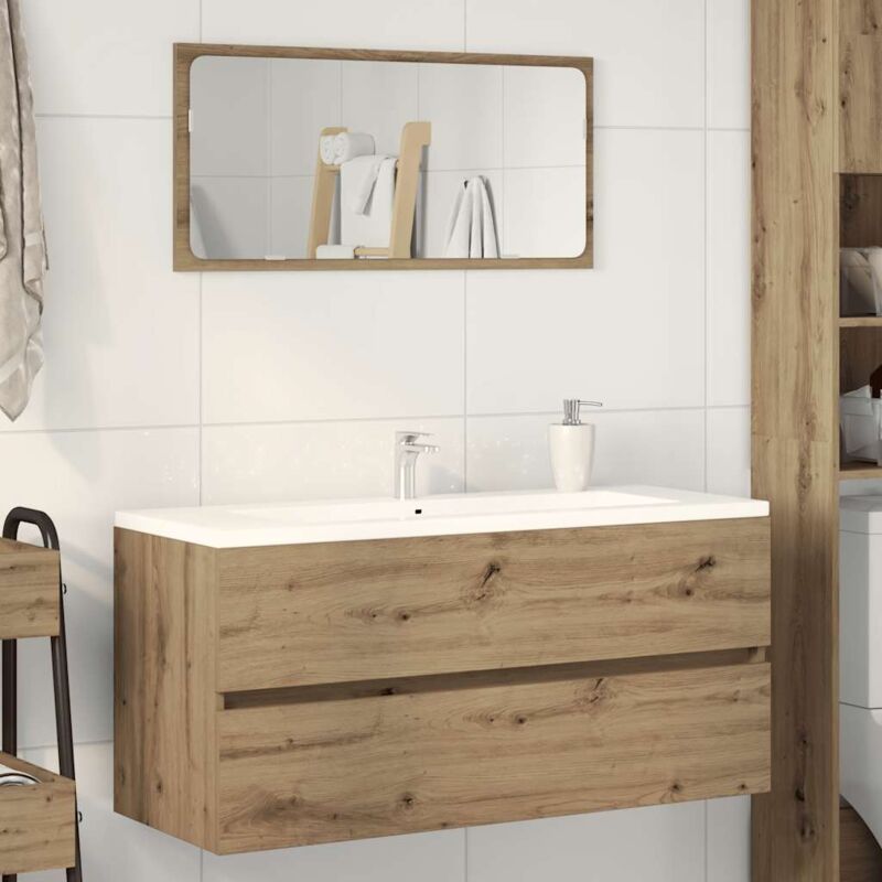 foto del prodotto vidaxl mobile lavabo rovere artigianale 100x38,5x45 cm multistrato