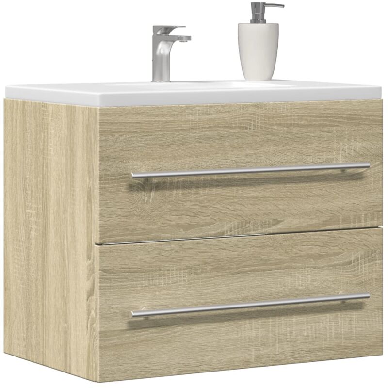 foto del prodotto vidaxl mobile lavabo rovere sonoma 60x38,5x48 cm in legno multistrato