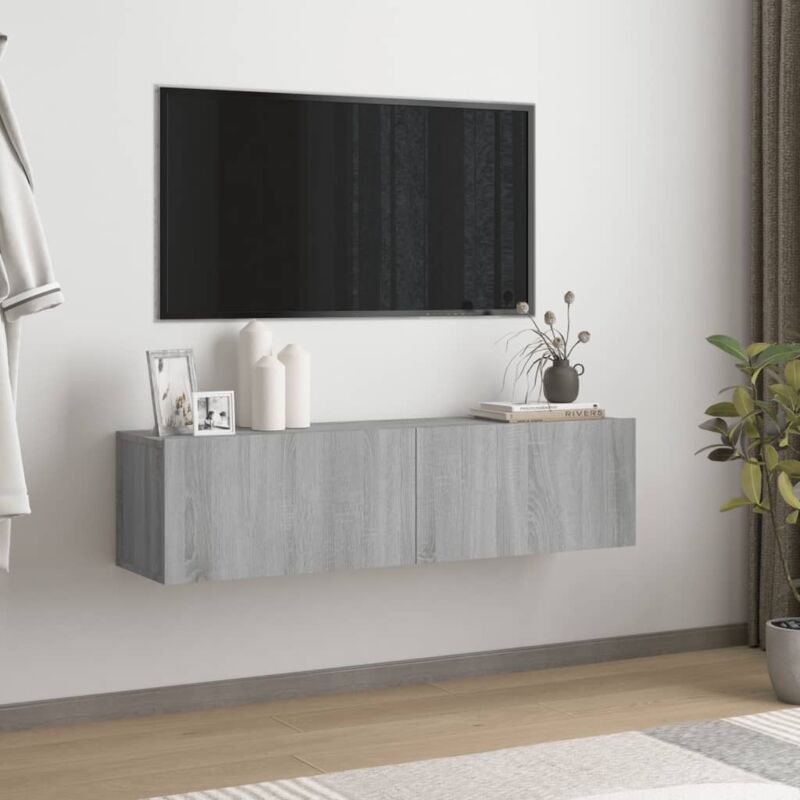 foto del prodotto vidaxl mobile muro tv grigio sonoma 120x30x30cm legno ingegnerizzato
