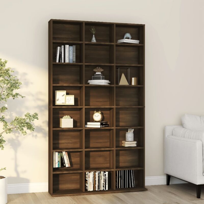 foto del prodotto vidaxl mobile per cd o libri dotato di 24 scomparti aperti vari colori disponibili colore marrone scuro