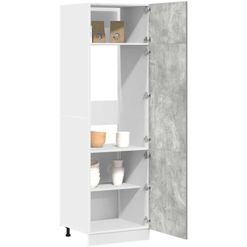 foto del prodotto vidaxl mobile per frigo lyon grigio cemento 60x57x207 cm