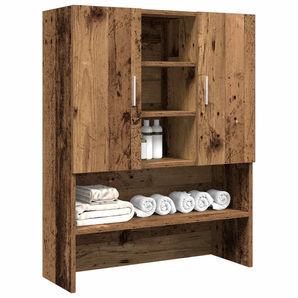 foto del prodotto vidaxl mobile per lavatrice legno antico 70,5x25,5x90 cm