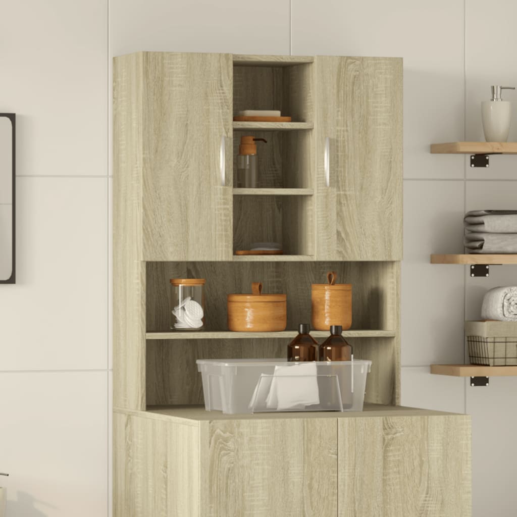 foto del prodotto vidaxl mobile per lavatrice rovere sonoma 70,5x24x90 cm