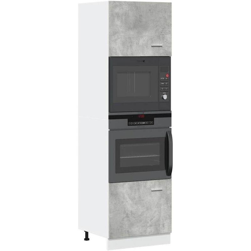 foto del prodotto vidaxl mobile per microonde lyon grigio cemento 60x57x207 cm