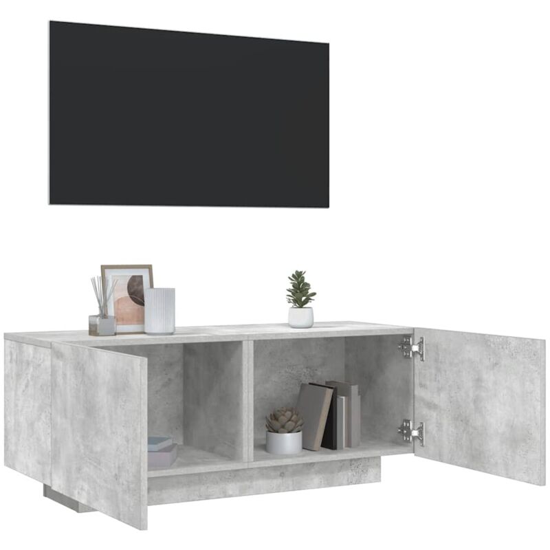 foto del prodotto vidaxl mobile per tv grigio cemento 100x35x40 cm legno multistrato