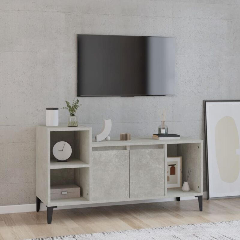 foto del prodotto vidaxl mobile per tv grigio cemento 100x35x55 cm legno multistrato