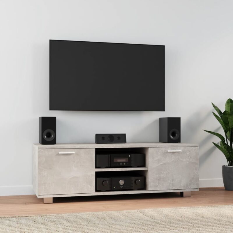 foto del prodotto vidaxl mobile per tv grigio cemento 120x40,5x35 cm legno multistrato