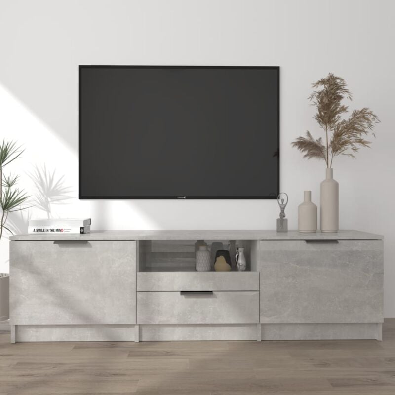 foto del prodotto vidaxl mobile per tv grigio cemento 140x35x40cm legno multistrato