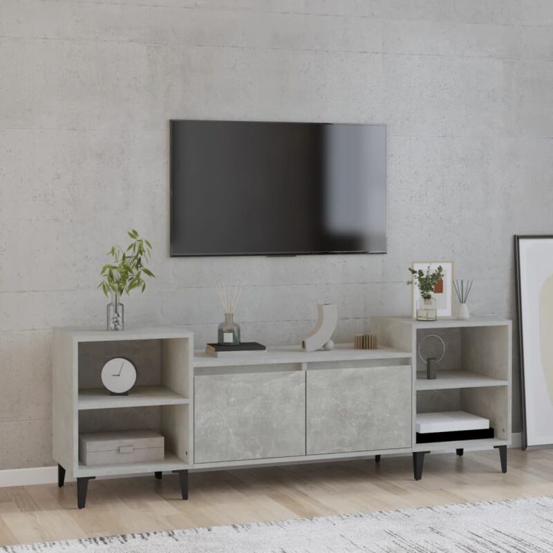 foto del prodotto vidaxl mobile per tv grigio cemento 160x35x55 cm legno multistrato