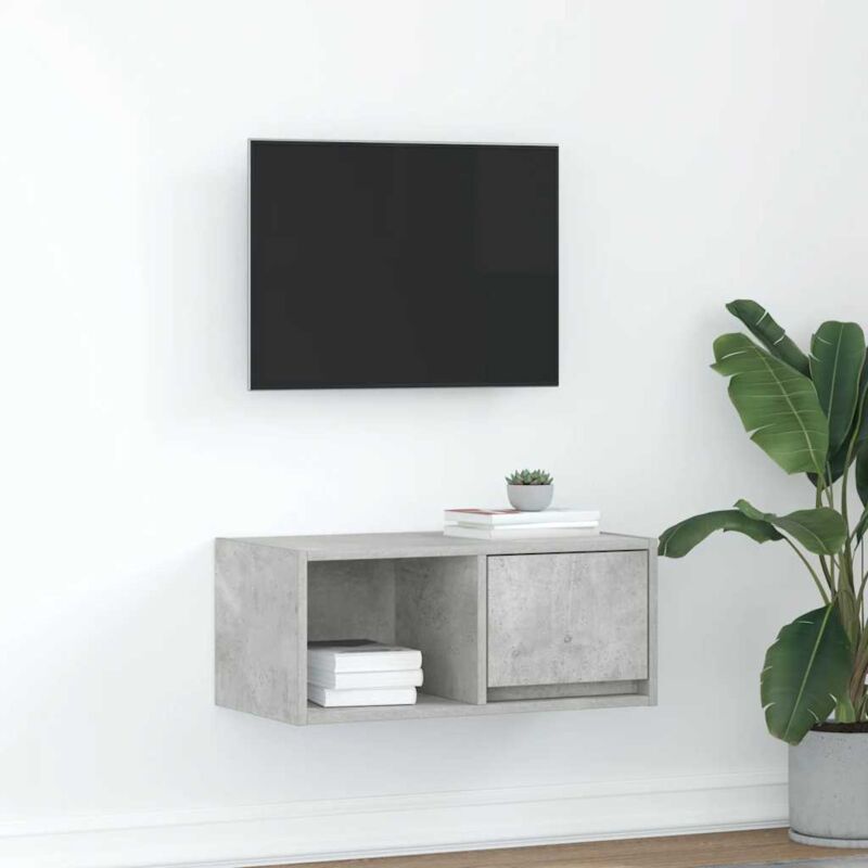 foto del prodotto vidaxl mobile per tv grigio cemento 60x31x25,5 cm legno multistrato