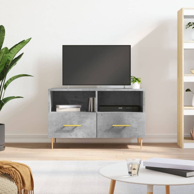 foto del prodotto vidaxl mobile per tv grigio cemento 80x36x50 cm legno multistrato
