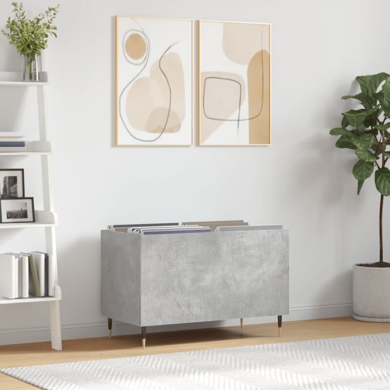 foto del prodotto vidaxl mobile porta dischi grigio cemento 74,5x38x48 legno multistrato