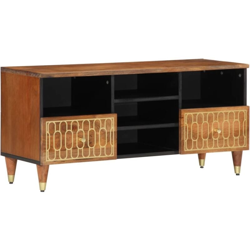 foto del prodotto vidaxl mobile porta tv 100x33x46 cm in legno massello di mango