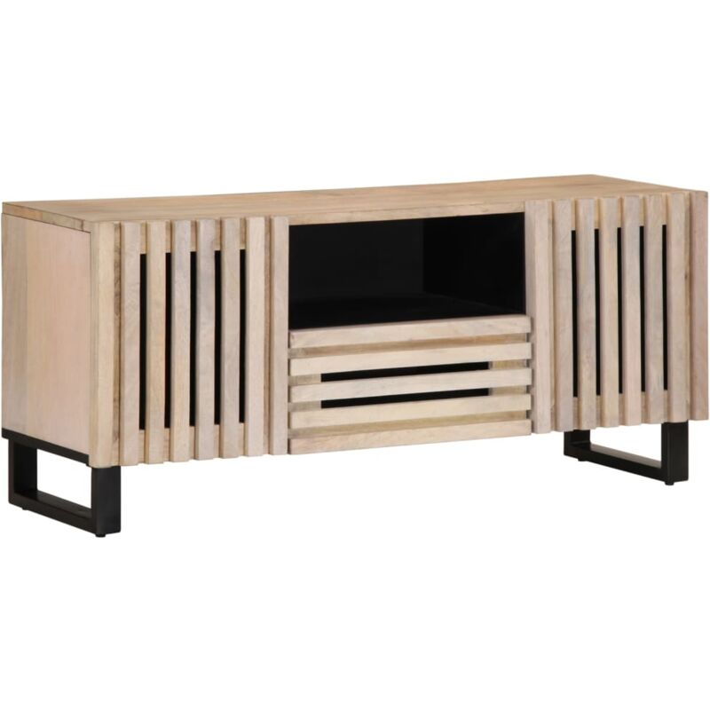 foto del prodotto vidaxl mobile porta tv 100x34x46 cm in legno massello di mango
