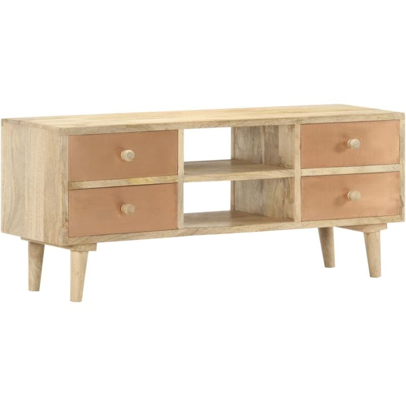 foto del prodotto vidaxl mobile porta tv 110x30x45 cm in legno massello di mango