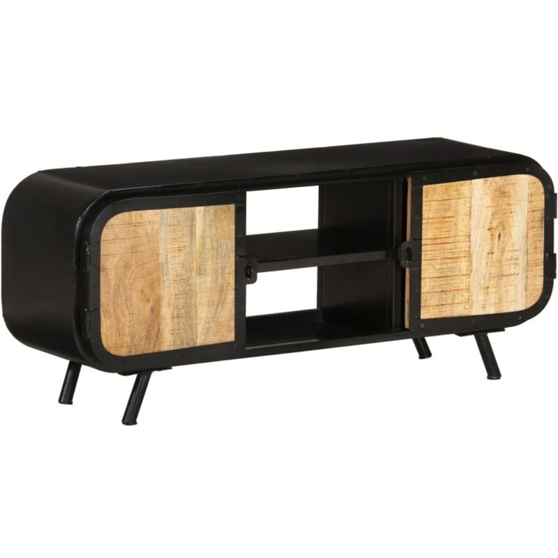 foto del prodotto vidaxl mobile porta tv 110x30x45 cm in legno massello di mango grezzo