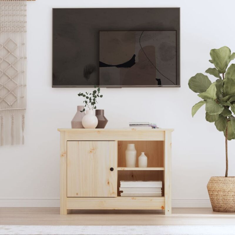 foto del prodotto vidaxl mobile porta tv 70x36,5x52 cm in legno massello di pino