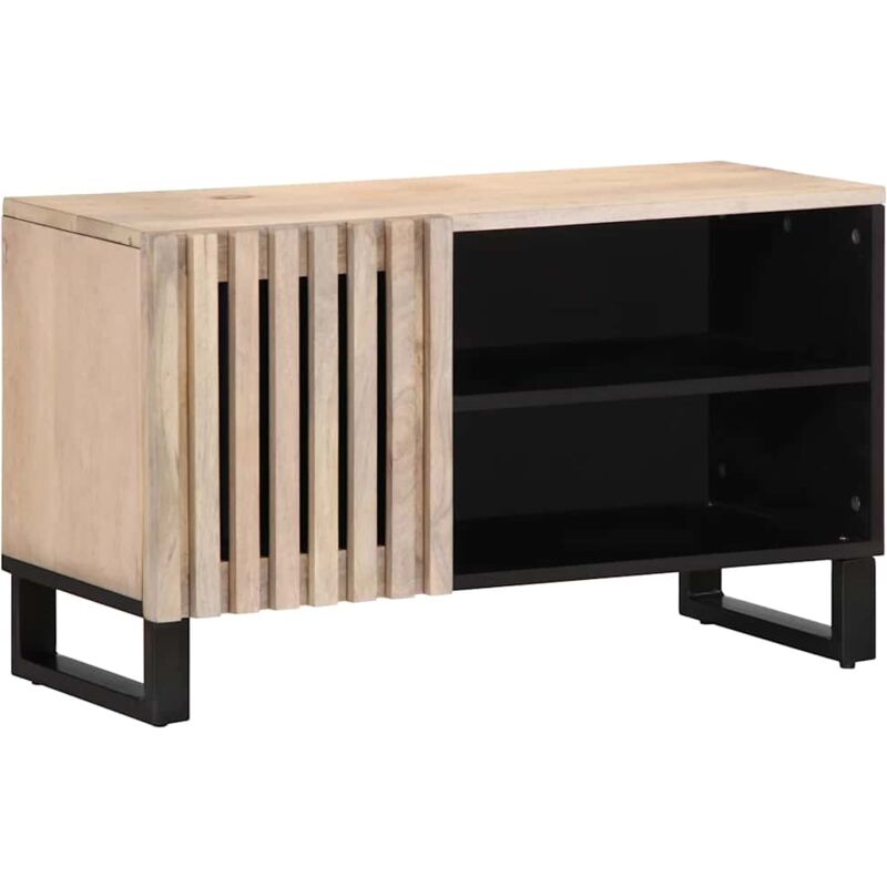 foto del prodotto vidaxl mobile porta tv 80x34x46 cm in legno massello di mango