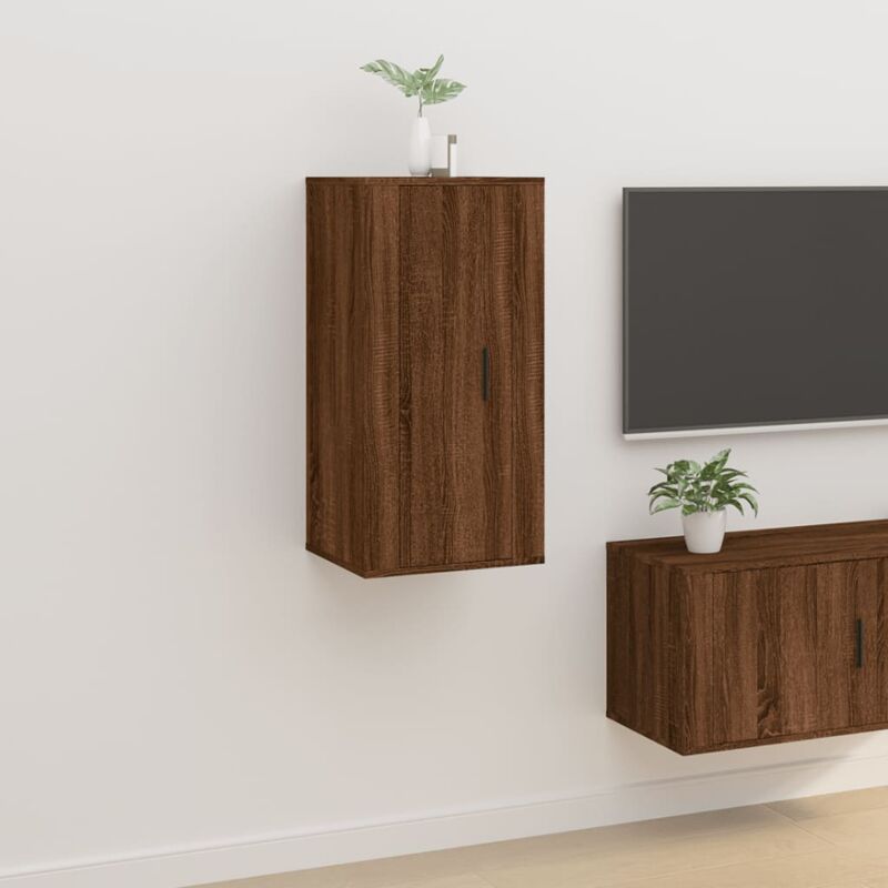 foto del prodotto vidaxl mobile porta tv a parete rovere marrone 40x34,5x80 cm