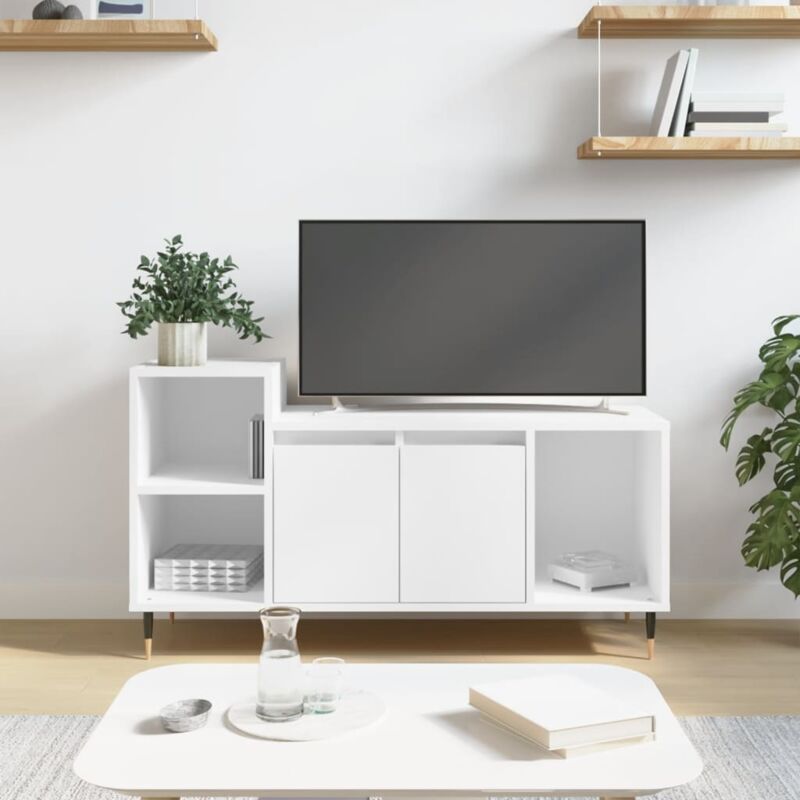 foto del prodotto vidaxl mobile porta tv bianco 100x35x55 cm in legno multistrato